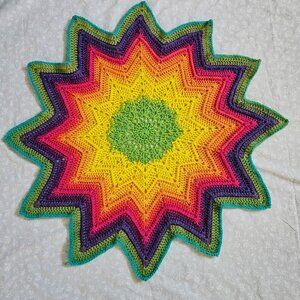 New Vivid Multi Color - Crochet Pet Blanket